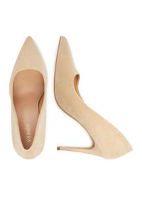 DeeZee Szpilki AS2288-11A Beżowy. Kolor: beżowy. Materiał: skóra. Obcas: na szpilce #4