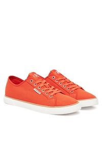 Calvin Klein Jeans Tenisówki Ess Vulc Low Mg Cv YM0YM01301 Pomarańczowy. Kolor: pomarańczowy. Materiał: materiał #6