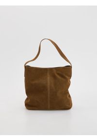 Reserved - Zamszowa torebka - brązowy. Kolor: brązowy. Materiał: zamszowe #1