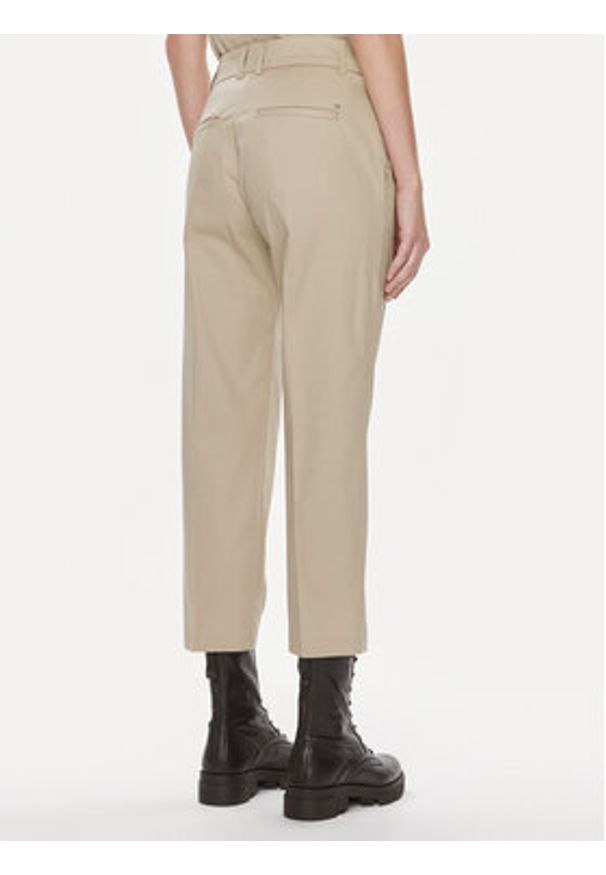 TOMMY HILFIGER - Tommy Hilfiger Chinosy WW0WW40504 Beżowy Straight Fit. Kolor: beżowy. Materiał: bawełna