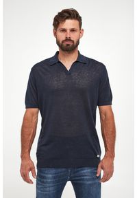Karl Lagerfeld - Polo męskie lniane KARL LAGERFELD. Typ kołnierza: polo. Materiał: len #2