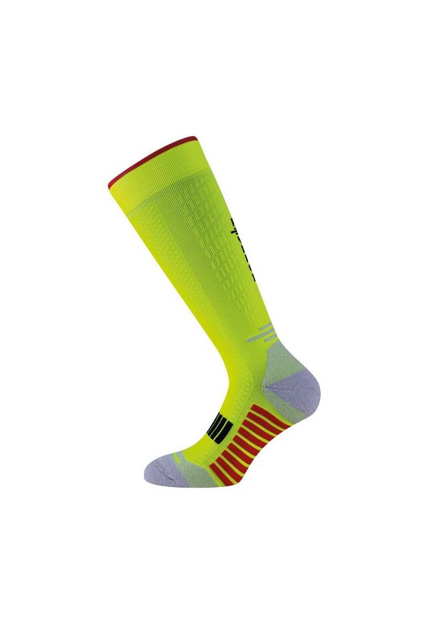 R-EVENGE - skarpety techniczne do biegania dla dorosłych długie, fluorescencyjny żółty. Kolor: żółty. Materiał: poliamid, poliester. Sport: outdoor