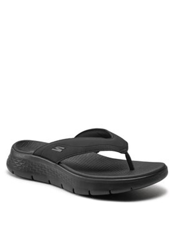 skechers - Skechers Japonki Go Walk Flex Sandal-Vallejo 229202/BBK Czarny. Kolor: czarny. Materiał: syntetyk