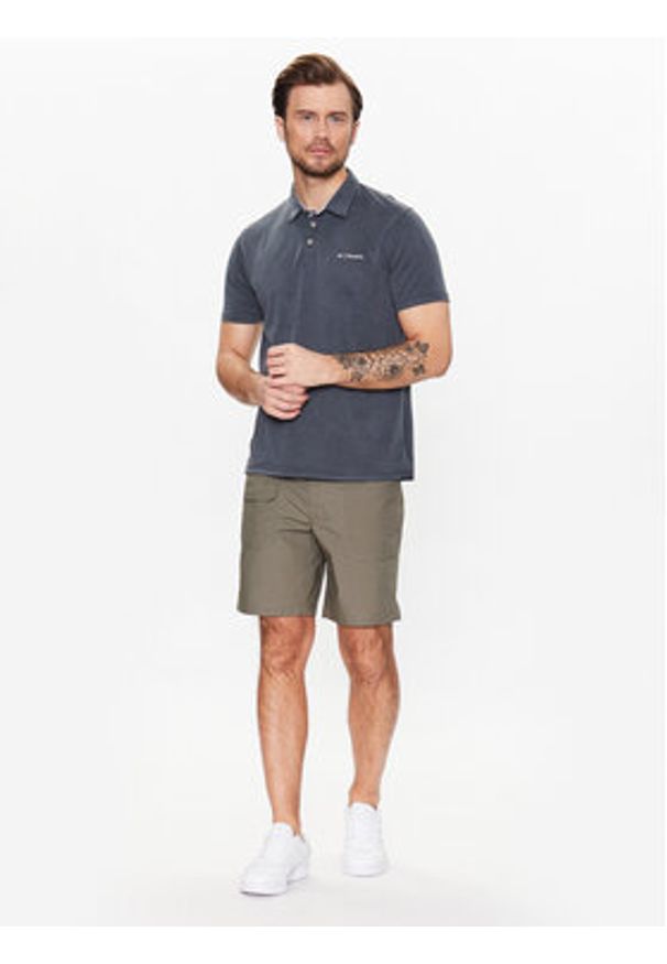 columbia - Columbia Polo Nelson Point 1772721 Szary Regular Fit. Typ kołnierza: polo. Kolor: szary. Materiał: syntetyk