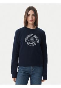Tommy Jeans Bluza Heritage Logo DW0DW22821 Granatowy Regular Fit. Kolor: niebieski. Materiał: bawełna #1