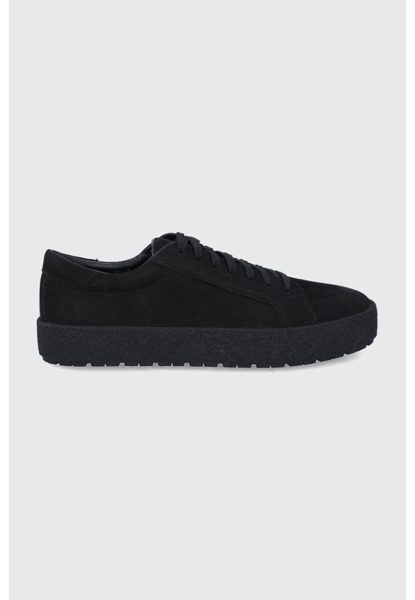 vagabond - Vagabond Buty zamszowe kolor czarny. Nosek buta: okrągły. Zapięcie: sznurówki. Kolor: czarny. Materiał: zamsz