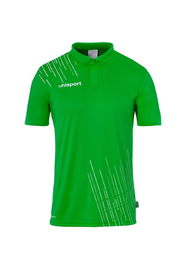 UHLSPORT - Koszulka polo dla dzieci Uhlsport Score 26 Poly. Typ kołnierza: polo. Kolor: zielony, biały, wielokolorowy. Sport: piłka nożna