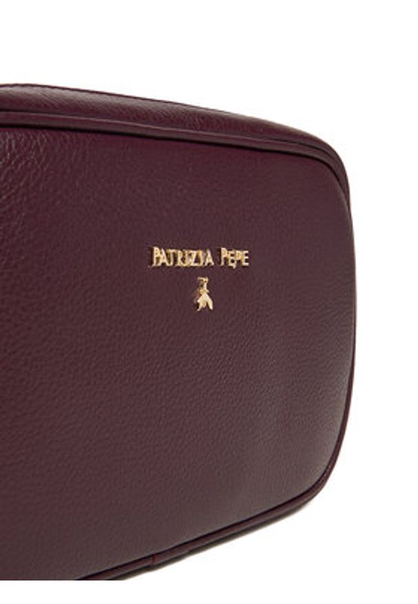 Patrizia Pepe Torebka CB0071/L001-M536 Bordowy. Kolor: czerwony. Materiał: skórzane