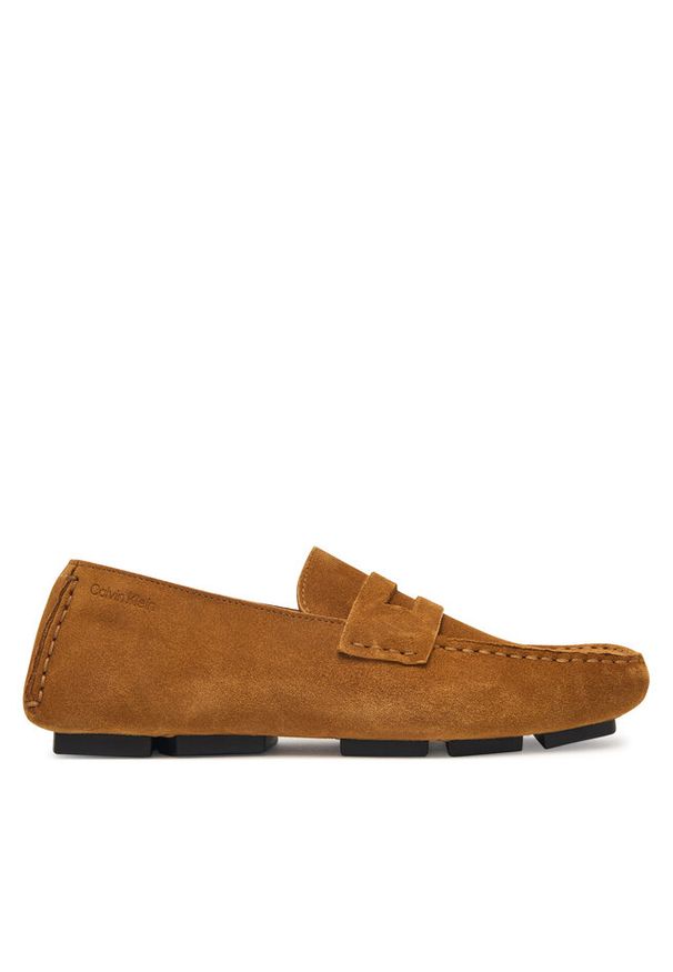 Mokasyny Calvin Klein. Kolor: brązowy