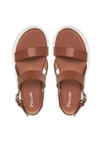 Pollini Sandały SA16483G0MTC0230 Brązowy. Kolor: brązowy. Materiał: skóra