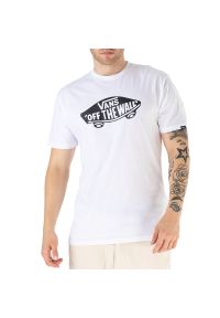 Koszulka Vans Style 76 SS VN00004XYB21 - biała. Kolor: biały. Materiał: materiał, bawełna. Długość rękawa: krótki rękaw. Długość: krótkie. Wzór: aplikacja #1
