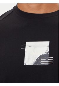 BOSS T-Shirt Stripe Zone 50548093 Czarny Relaxed Fit. Kolor: czarny. Materiał: bawełna