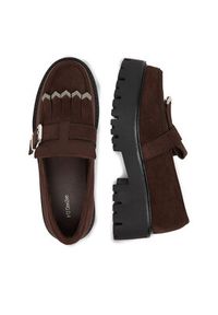 DeeZee Loafersy CEO-HY6688001-1 Brązowy. Kolor: brązowy. Materiał: materiał #4
