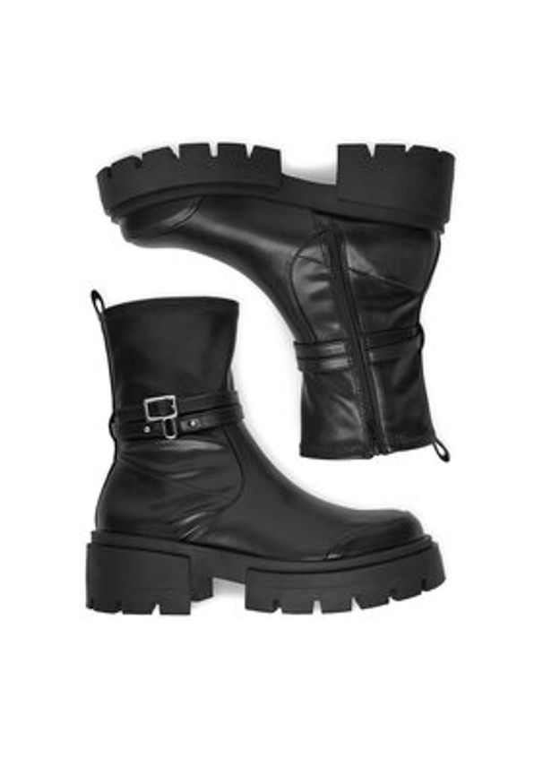 DeeZee Botki W4LH101008D Czarny. Kolor: czarny. Materiał: materiał