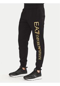 EA7 Emporio Armani Spodnie dresowe 7M000572 AF10377 MC004 Czarny Regular Fit. Kolor: czarny. Materiał: bawełna