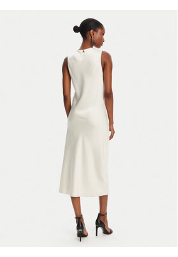 Patrizia Pepe Sukienka koktajlowa 2A2878/A563-B823 Écru Regular Fit. Kolor: kremowy. Materiał: syntetyk. Styl: wizytowy