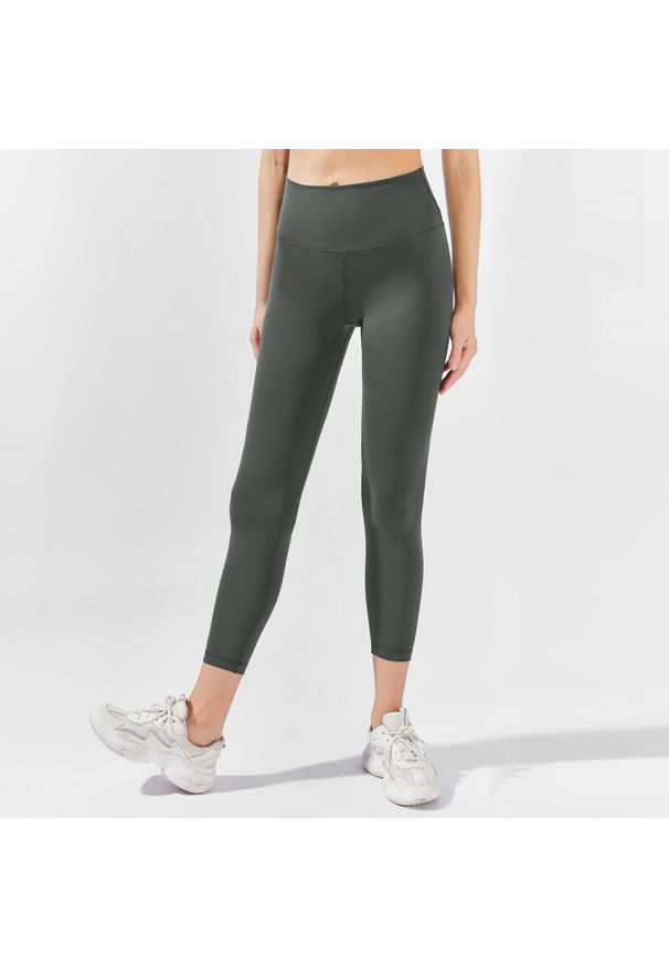 Myga - Legginsy myga Yula High-Waisted 7/8 - Grey - L. Kolor: szary. Sport: joga i pilates