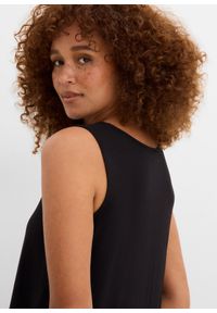 bonprix - Długi top z miękkiej wiskozy (2 szt.). Kolor: czarny. Materiał: wiskoza. Długość: długie #3