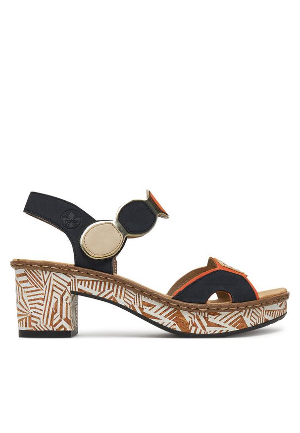 Sandały Rieker. Wzór: kolorowy