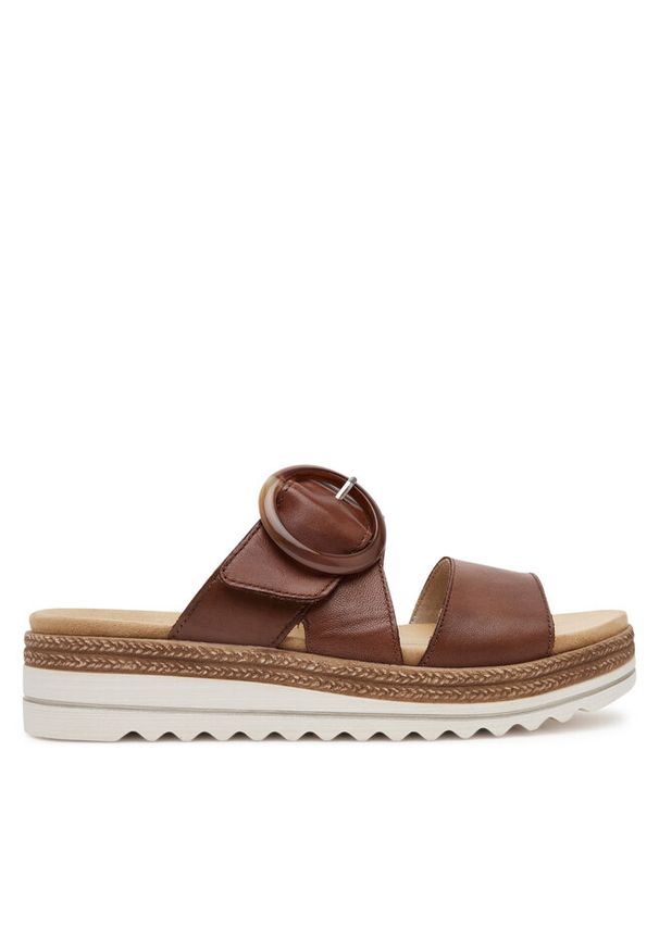 Klapki Remonte. Kolor: brązowy