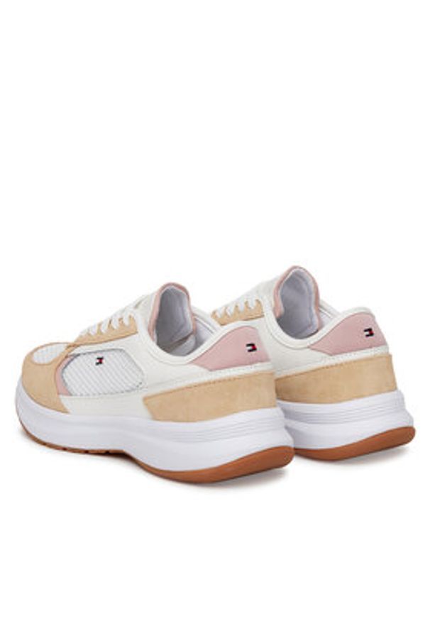 TOMMY HILFIGER - Tommy Hilfiger Sneakersy Sporty Runner FW0FW08644 Biały. Kolor: biały. Materiał: materiał
