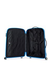 Wittchen - Duża walizka z polikarbonu jednokolorowa niebieska. Kolor: niebieski. Materiał: guma #3