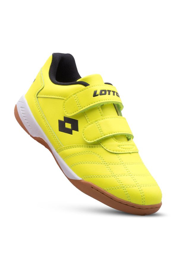 LOTTO - Buty treningowe halowe do futsalu dziecięce Lotto Pacer. Kolor: żółty. Materiał: materiał, syntetyk. Sport: piłka ręczna