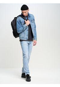 Big-Star - Spodnie jeans męskie Harper 173. Stan: podwyższony. Kolor: niebieski. Sezon: lato. Styl: vintage, retro
