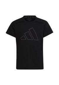 Adidas - Train Essentials AEROREADY Regular-Fit Logo Training Tee. Kolor: czarny, biały, wielokolorowy. Materiał: materiał