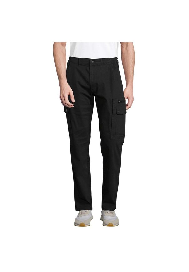 SOL'S - Męskie Spodnie Docker. Kolor: czarny. Sezon: lato. Sport: turystyka piesza