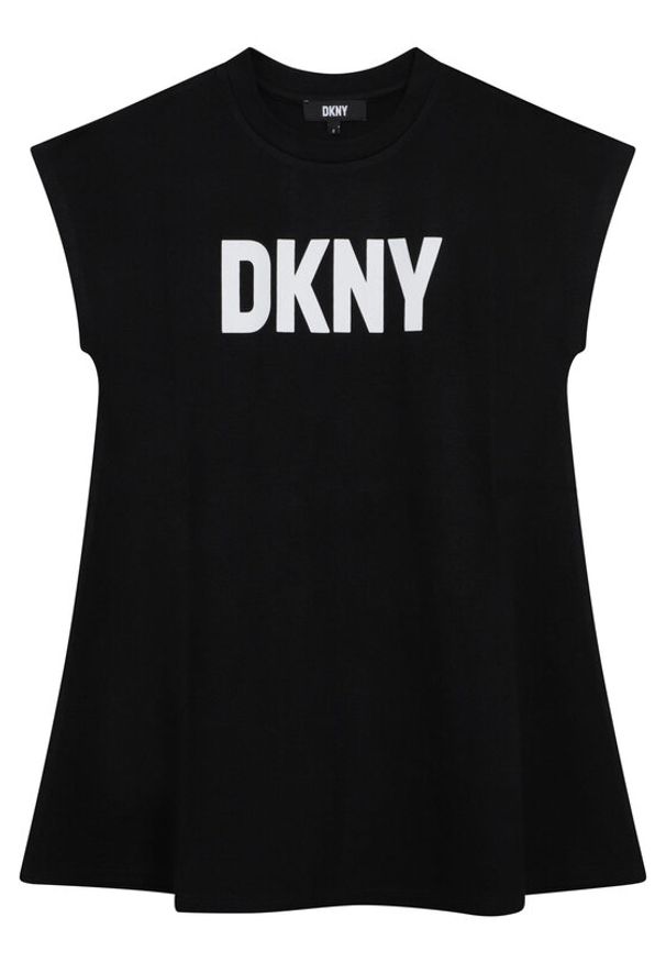 DKNY Sukienka codzienna D32863 S Czarny Regular Fit. Okazja: na co dzień. Kolor: czarny. Materiał: wiskoza. Typ sukienki: proste. Styl: casual