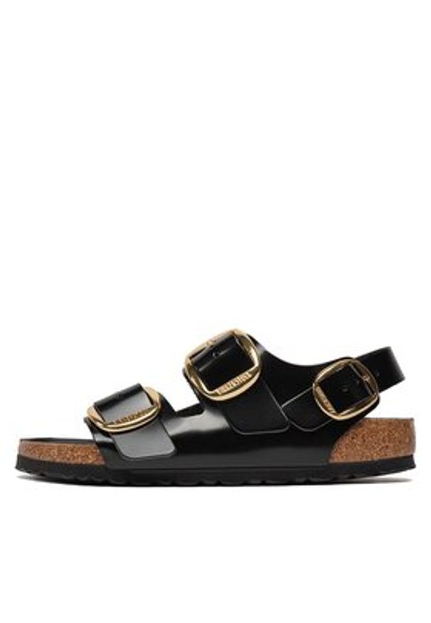 Birkenstock Sandały Milano Big Buckle 1024211 Czarny. Kolor: czarny. Materiał: skóra