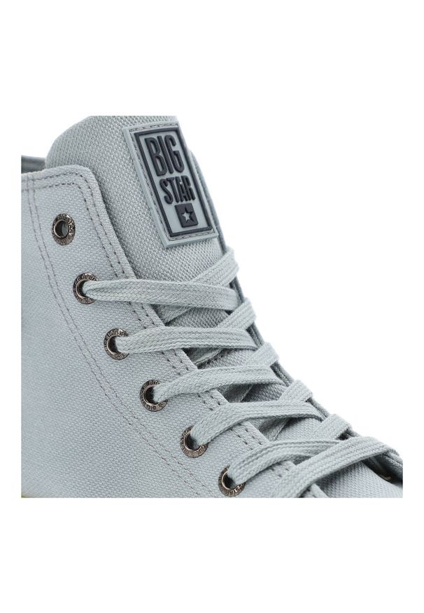 Big-Star - Niebieskie Trampki Big Star Damskie Stylowe Buty. Okazja: do pracy, na spacer, na co dzień. Kolor: niebieski. Materiał: materiał. Szerokość cholewki: normalna. Sezon: wiosna. Styl: elegancki