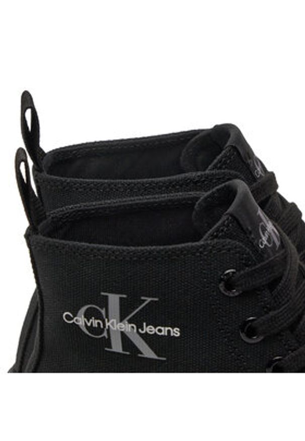 Calvin Klein Jeans Trampki Lugged Hybrid Laceup Mid Ml Mtr YW0YW01519 Czarny. Kolor: czarny. Materiał: materiał
