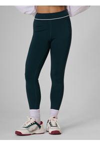 4f - 4F Legginsy dzianinowe damskie - zielone XL. Okazja: na co dzień. Kolor: zielony. Materiał: dzianina. Wzór: gładki. Styl: casual, klasyczny. Sport: tenis #2