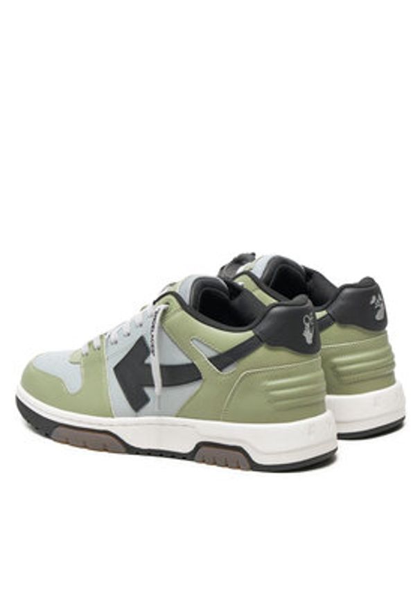 OFF-WHITE - Off-White Sneakersy OMIA189S22LEA0015710 Zielony. Kolor: zielony. Materiał: skóra