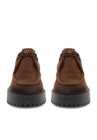 Badura Oxfordy C-AVERI-26298LM Brązowy. Kolor: brązowy. Materiał: zamsz, skóra #2