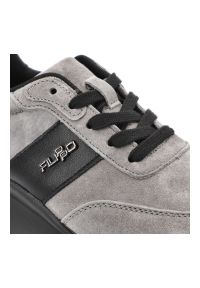 Sneakersy damskie Filippo, skórzane na masywnej podeszwie i sznurowane z okrągłym noskiem, szare, DP6785-25-GR. Okazja: na co dzień. Nosek buta: okrągły. Kolor: szary. Materiał: skóra. Szerokość cholewki: normalna. Styl: casual, elegancki #4