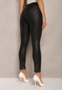 Renee - Czarne Legginsy Ocieplone Polarową Podszewką z Szeroką Gumką w Pasie Anamesa. Kolor: czarny. Materiał: polar. Sezon: zima #3