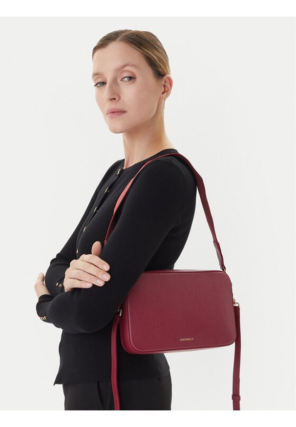 Coccinelle Torebka MN5 Tebe E5 MN5 52 01 01 Bordowy. Kolor: czerwony. Materiał: skórzane