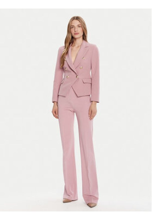 Rinascimento Marynarka CFC0126227003 Różowy Slim Fit. Kolor: różowy. Materiał: syntetyk