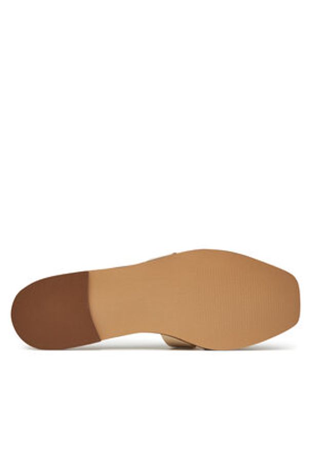 TwinSet - TWINSET Klapki 251TGT090 Beżowy. Kolor: beżowy. Materiał: skóra