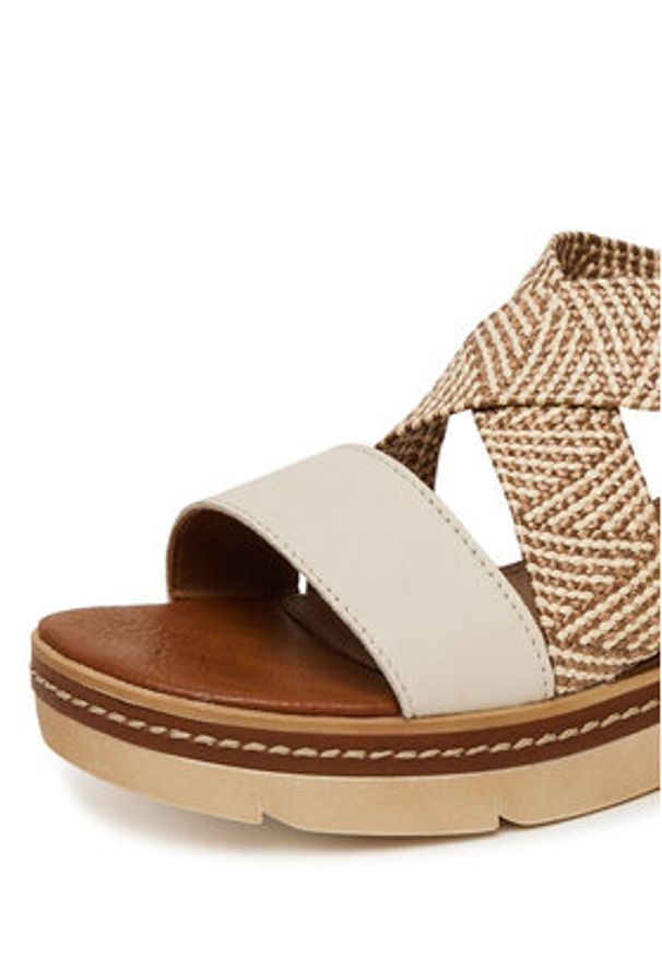 Remonte Sandały D2L54-60 Beżowy. Kolor: beżowy. Materiał: skóra