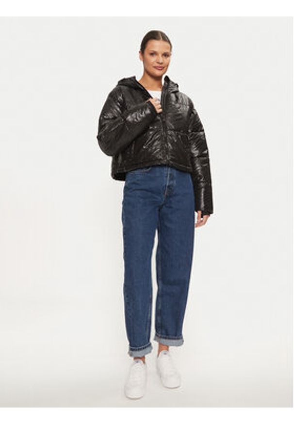 DKNY Kurtka puchowa DP4J9549 Czarny Relaxed Fit. Kolor: czarny. Materiał: syntetyk