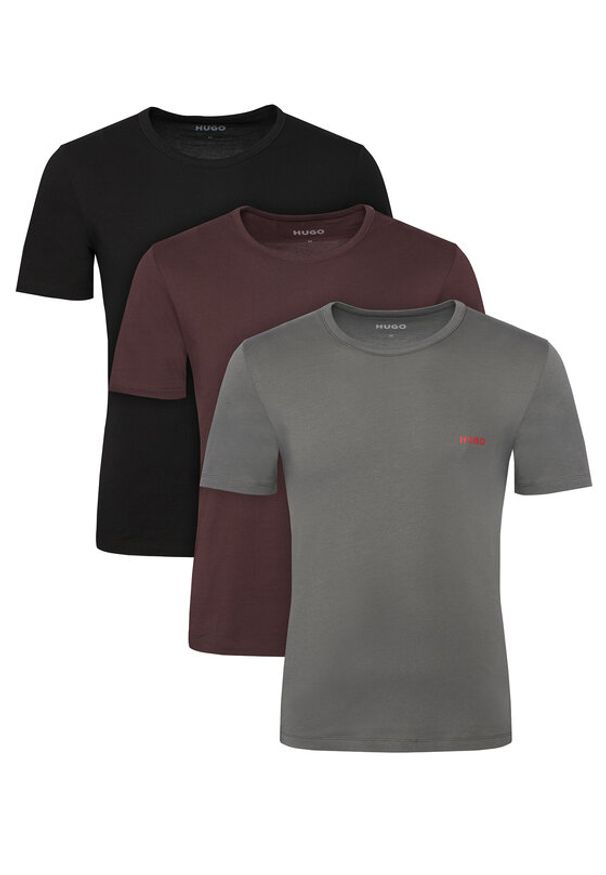Hugo - HUGO Komplet t-shirtów Rn Triplet P 50532811 Kolorowy Regular Fit. Materiał: bawełna. Wzór: kolorowy