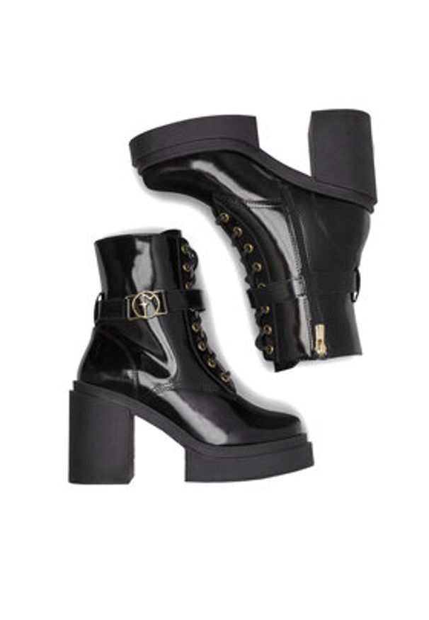 Eva Minge Trzewiki HONDA-2 Czarny. Kolor: czarny. Materiał: skóra