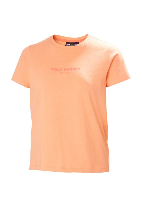 Koszulka damska Helly Hansen Core 2.0. Kolor: pomarańczowy, różowy, wielokolorowy. Materiał: jersey, bawełna
