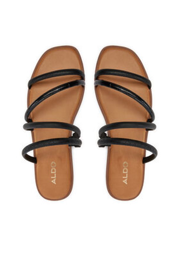 Aldo Klapki Stila 13734352 Czarny. Kolor: czarny. Materiał: skóra