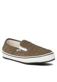 Tenisówki Vans Ua Slip-Er 2 VN0A4UWODB01 Dusty Olive. Kolor: brązowy #1