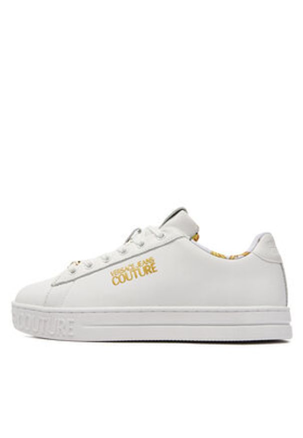 Versace Jeans Couture Sneakersy 76VA3SKL Biały. Kolor: biały. Materiał: skóra